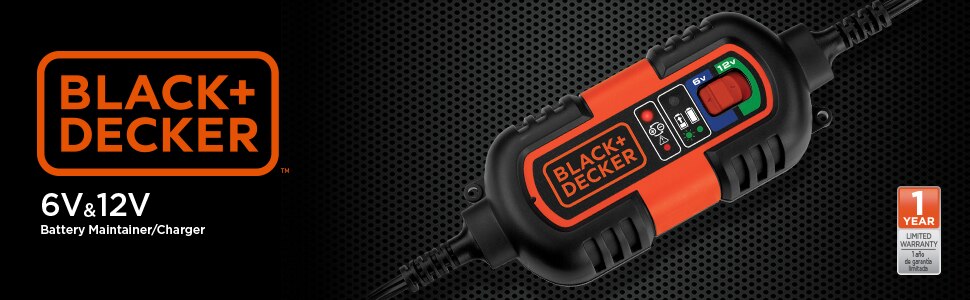 Black + Decker 12v & 6v car battery charger/ battery maintainer 
